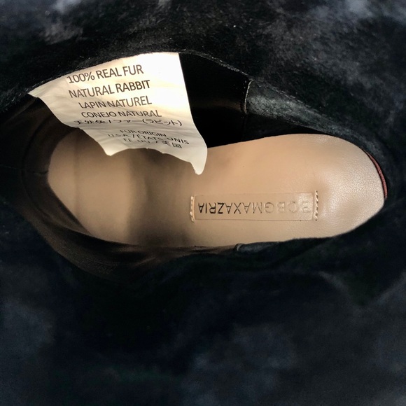 BCBGMAXAZRIA Perry Fur Pom High-heel Ankle Bootie - Picture 6 of 9